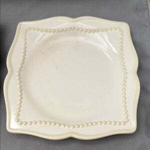 Pavillion Princess House Salad Dessert Plates Set of 2 Square Scalloped Hobnail